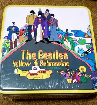 The Beatles 2002 Hasbro Yellow Submarine Puzzle Tin Box Great Shape