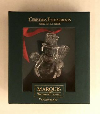 Waterford Marquis Christmas Endearments Ornament Snowman 1st In Series