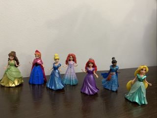 Disney Princess Magic Clip Dolls Set Of 7