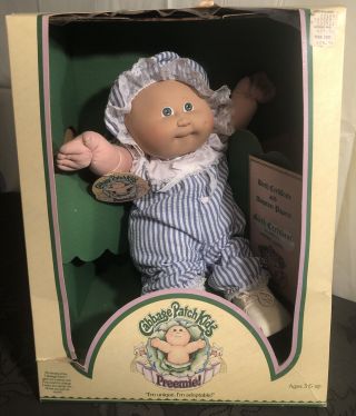 Vintage 1983 Cabbage Patch Kids Preemie Doll W/ Adoption Papers