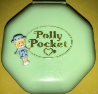 Polly Pocket • Bluebird • Vintage • 1990 • Green • School With 1 Doll