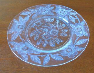 Macbeth Evans Dogwood Crystal Clear 8” Luncheon Plate (s)