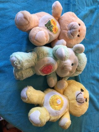 Vintage 1982 Plush Care Bears With Story Book