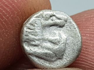 Meseum Quality Rare Ancient Greek Silver Coin Kyzikus/lion 1,  0 Gr 9 Mm