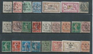 Syria Overprints On France Hinged Lot