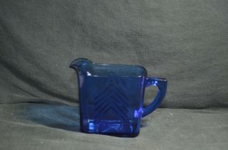 Vintage Cobalt Blue Glass Water Pitcher 3