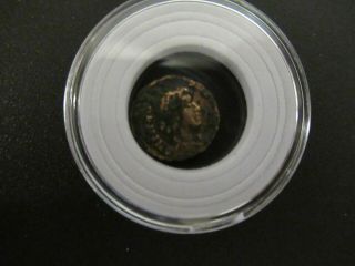 Ancient Roman Early Christian Coin In Display: 4th To 5th Century
