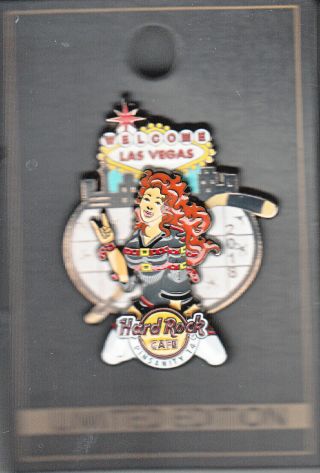 Hard Rock Cafe Pin: Las Vegas 2018 Pinsanity 14 3d Vegas Sign & Girl Le200