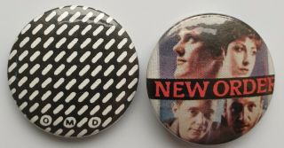 Omd Order Vintage Button Badges Wave Synthpop Electronic Dance