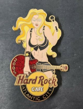 Hard Rock Cafe Pin Atlantic City 2005 Bikini Girl With Guitar Le500