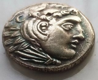 Rare Greek Animal Coin Ancient Greece Silver Plated Falcon Bird Athens 23