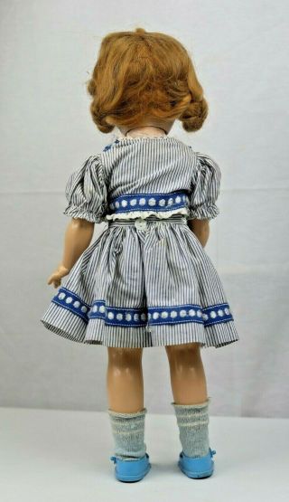 Vintage Ideal P - 91 Hard Plastic Doll In Dress with Sleep Eyes 3