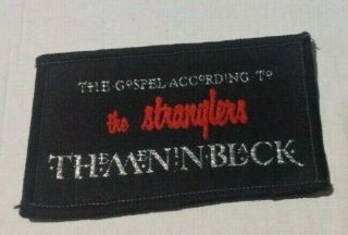 Punk - The Stranglers The Men In Black Vintage 1980s Sew - On Patch - Black Border