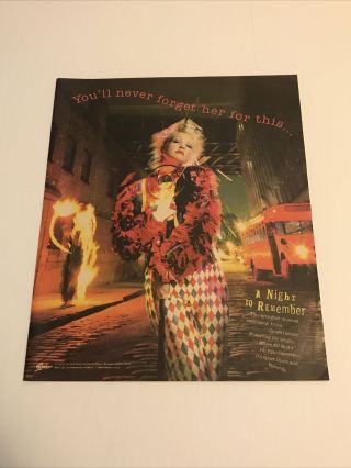 Cyndi Lauper A Night To Remember Promo Advet/mini Poster 10x12