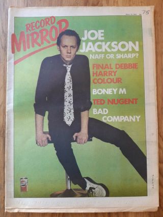 Record Mirror Newspaper March 10th 1979 Joe Jackson And Debbie Harry Poster