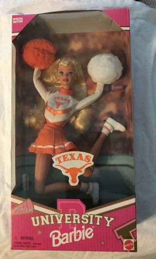 Barbie Doll - University Of Texas Austin Cheerleader - Go Horns - 1996 Mattel.
