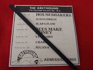 Judas Priest 1973 Vintage Gig Concert Advert The Greyhound London