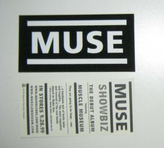 Rare 1999 Promotional Muse Vinyl Sticker Decal Promoting Debut Album " Showbiz "