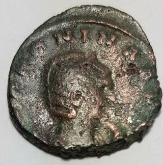 Ancient Roman Empire Coin Salonina 253 - 260ad Pietas Sacrificing Over Altar