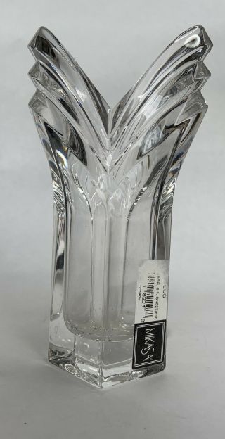 Vintage Art Deco Style 8 1/2 " Tall Mikasa Germany Crystal Vase