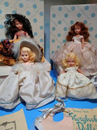 Vintage Nancy Ann Storybook Dolls Cinderella Lady Rio Rita Merry Widow