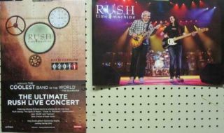 Rush 2011 Time Machine 2 Sided Promotional Poster Flawless Old Stock