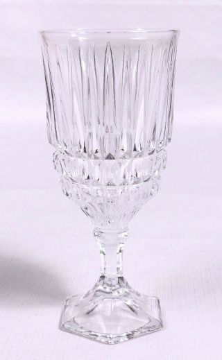 Fostoria Crystal Heritage Clear Wine Glass 24 Lead Crystal 6 " Euc