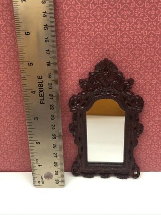 Dollhouse Miniature 1:12 Scale Bespaq Mirror In Mahogany 3