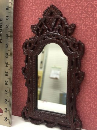 Dollhouse Miniature 1:12 Scale Bespaq Mirror In Mahogany 3 2