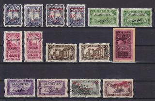 Alaouites Syrie 1925 - 1930,  15 Stamps