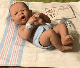 Realistic 14 " Anatomically Correct Real Boy Baby Doll - All Vinyl " First Yawn "