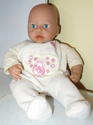 2007 Zapf Creations Baby Annabell Interactive 17 " Baby Doll W/ Outfit
