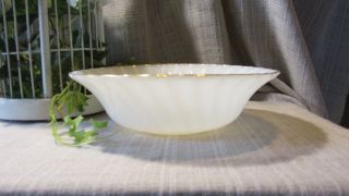 Vintage Anchor Hocking White Milk Glass Serving Bowl,  Heat Resistant 12