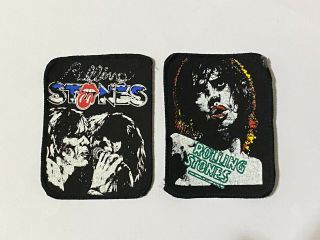 Rolling Stones Set Of 2 Vtg 1980s Printed Patches