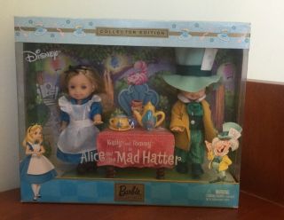 2002 Kelly And Tommy As Alice In Wonderland And The Mad Hatter Nrfb Mattel
