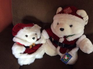 1998 Dayton Hudson “ Santa Bear & Mrs Bear Velvet Santa Outfits” & Flip Book