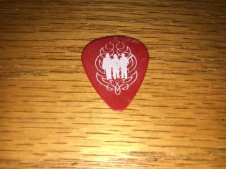 Los Lonely Boys Red Guitar Pick 2004 Silhouette Flame Logo