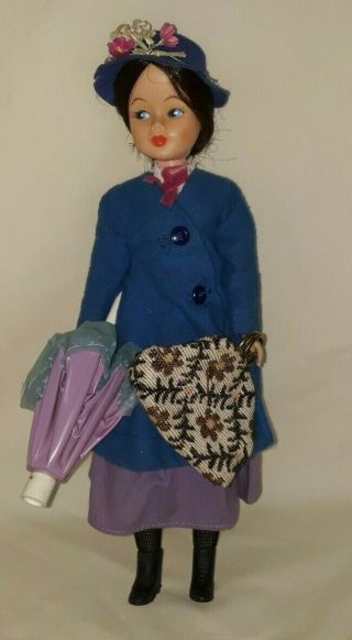 Vintage Horsman Mary Poppins Doll All Orig.  Parasol & Carpet Bag $39.  99