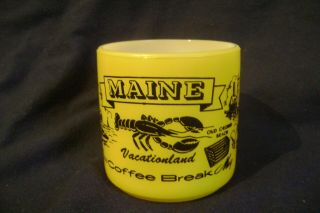 Vintage Federal Glass Souvenir Mug Maine