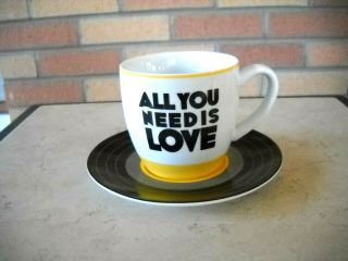 Beatles - All You Need Is Love - Ceramic Cup And Saucer