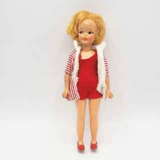 Vintage 1960s Ideal Tammy Family Sister Pepper Doll G - 9 - W Blonde Freckles