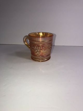 Antique Vintage Banded Dugan Marigold Carnival Glass Mug