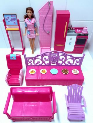 Mattel Barbie Doll & Accessories Kitchen,  Shower,  Furniture,  Food,  Chairs,  More