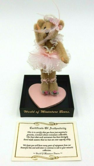 Adrienne The Ballerina 839 World Of Miniature Bears By T.  Richardson 1/2000