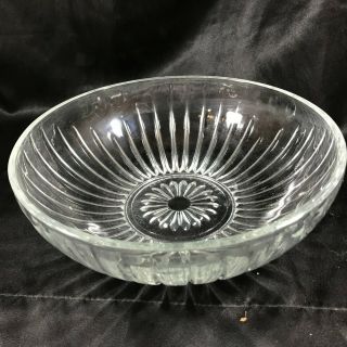 Vintage E O BRODY Clear Glass Serving Bowl C933 Cleveland OH 7 - 3/4” 2