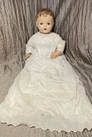 Vintage Large 25 " Composition Mama Baby Doll Cloth Body Unmarked