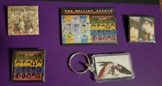 Rolling Stones Vintage Key Chain Pins & Magnet 2003 Rare