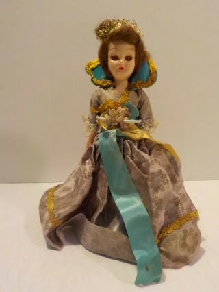 Vintage 50s 60s? 8 " Queen Elizabeth Coronation Doll