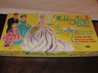 Vintage 1961 Whitman Wedding Day Paper Dolls Mostly Uncut