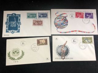 Israel 21 1940 ' s - 60 ' s Different Mostly First Day Cacheted First Day Covers 3